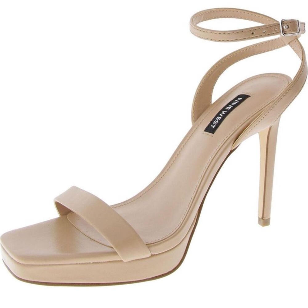Nine West Beige Strappy Heels